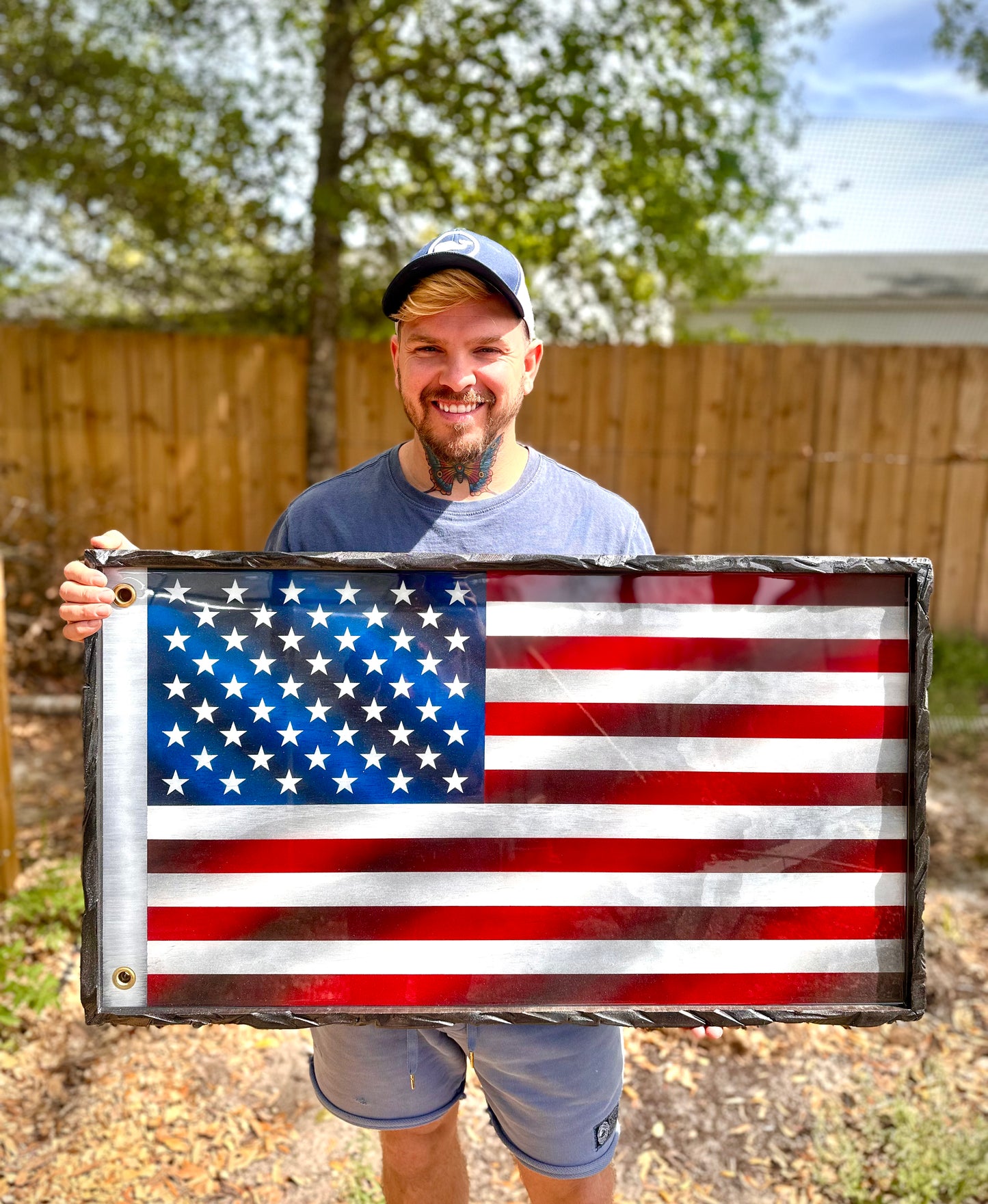 1 of 1 Limited Edition Old Glory Series (NEW) - with a Carved Border & Backlight Kit