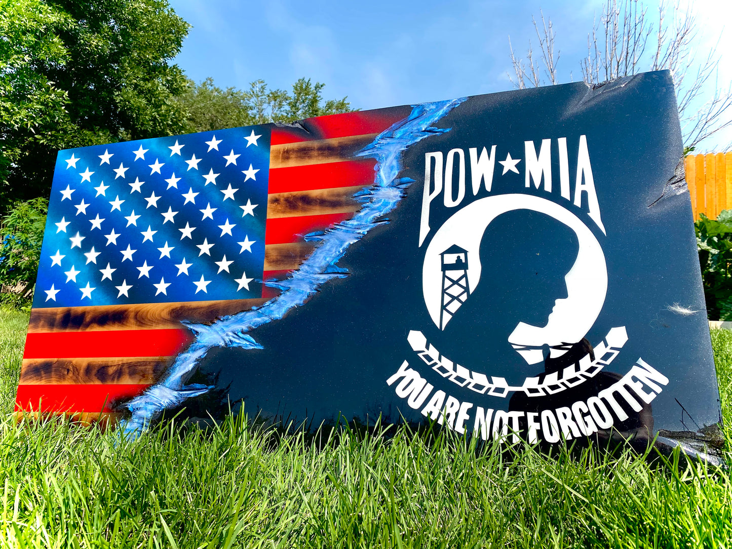 Standard American POW MIA Split