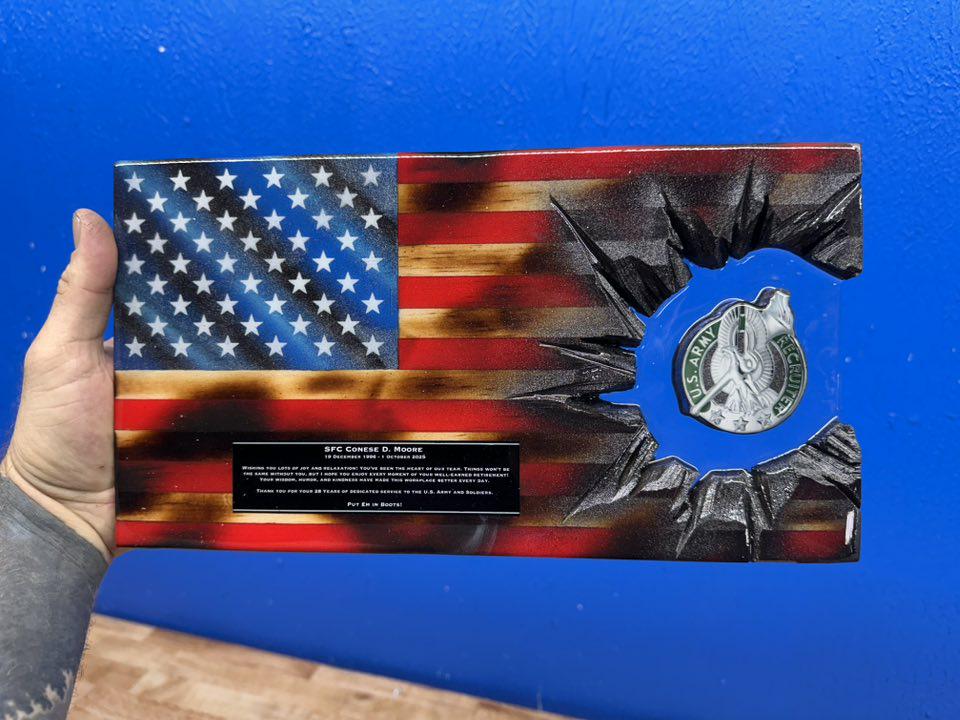 Army Silver Recruiter - Patch Series - American Flag
