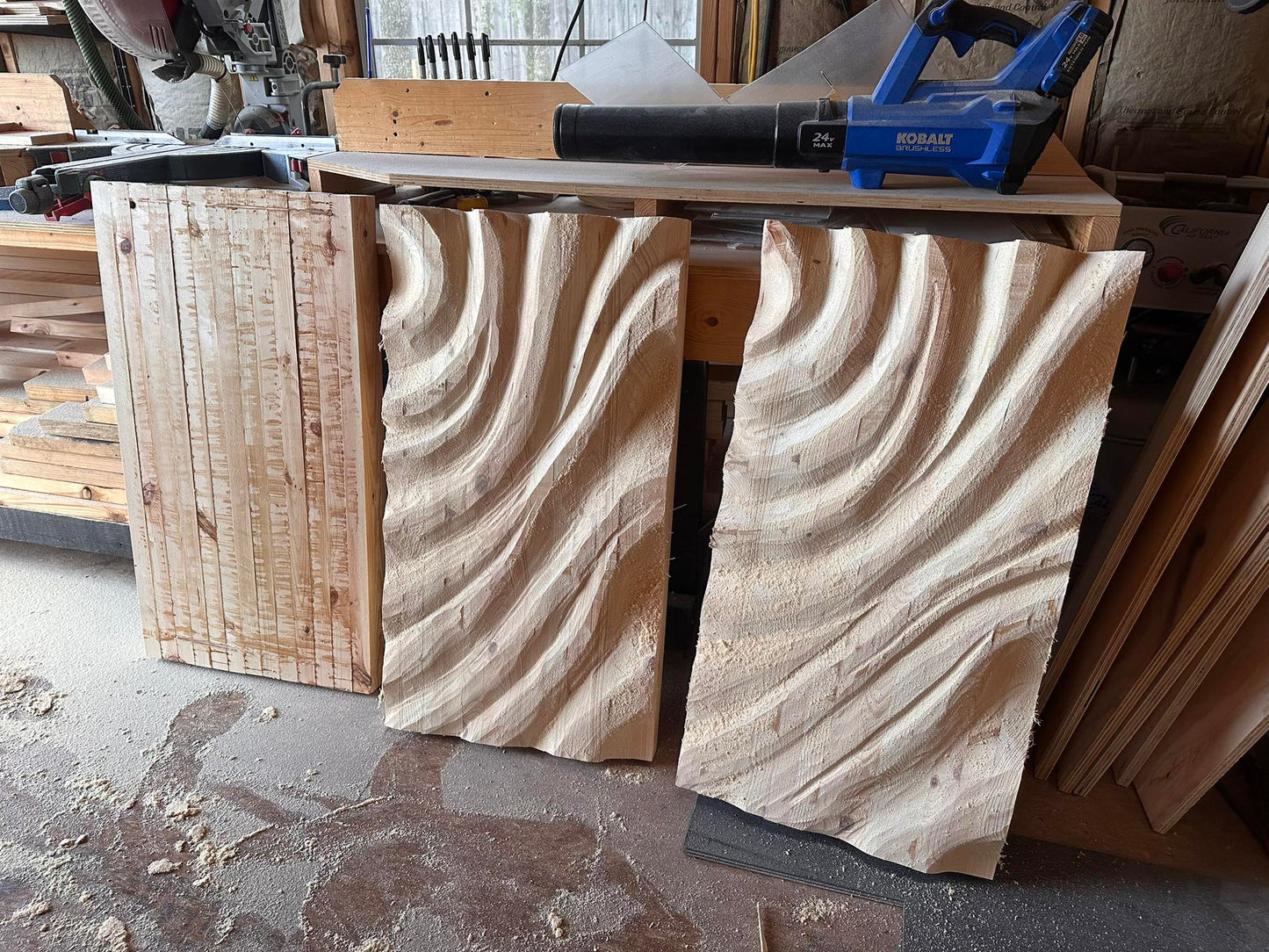 3D WAVY Wooden American Flag - Darker Traditional - Handmade, NO CNC, Made In America by an Army Veteran.