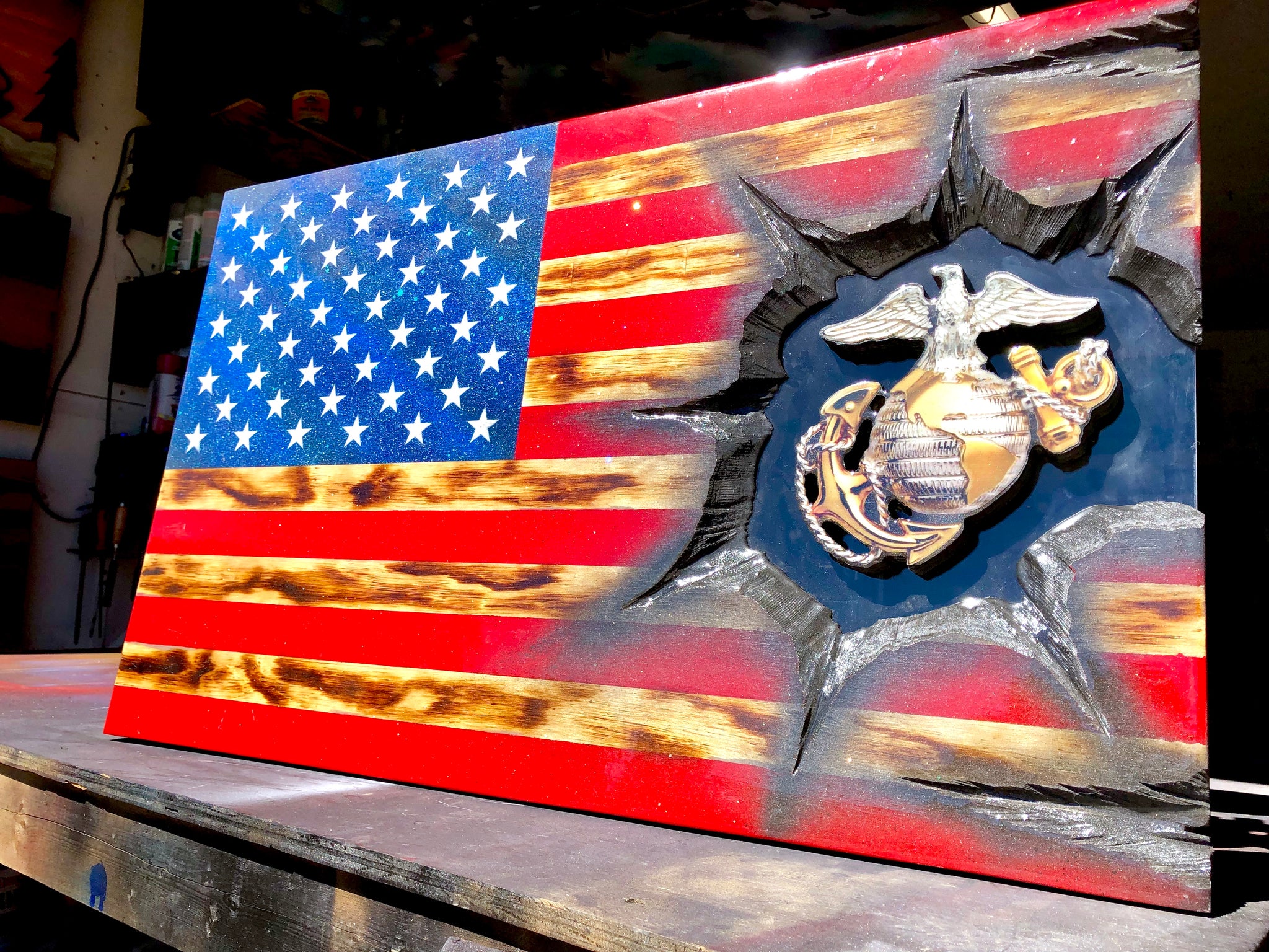 EGA Patch Series - American Flag – Heroic Hands Woodworks LLC