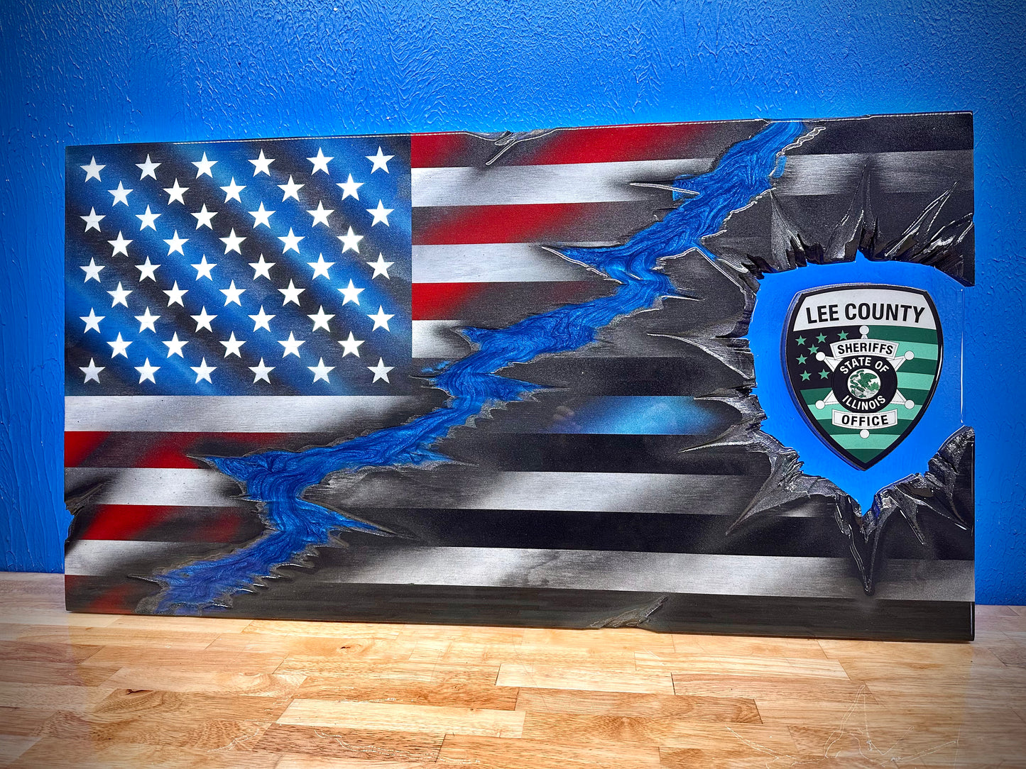 Darker Traditional / Midnight Thin Blue Line Split Patch Series