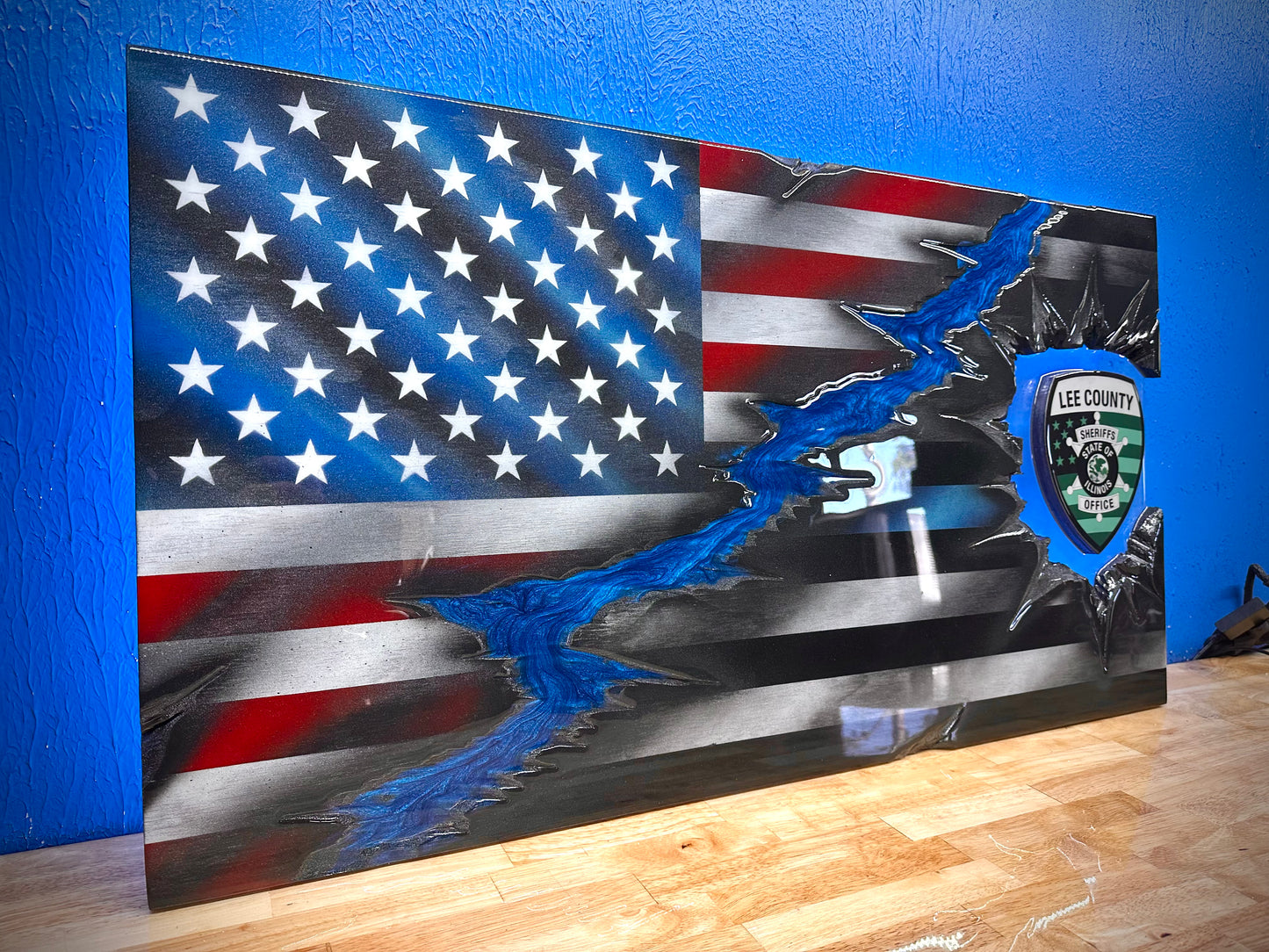 Darker Traditional / Midnight Thin Blue Line Split Patch Series