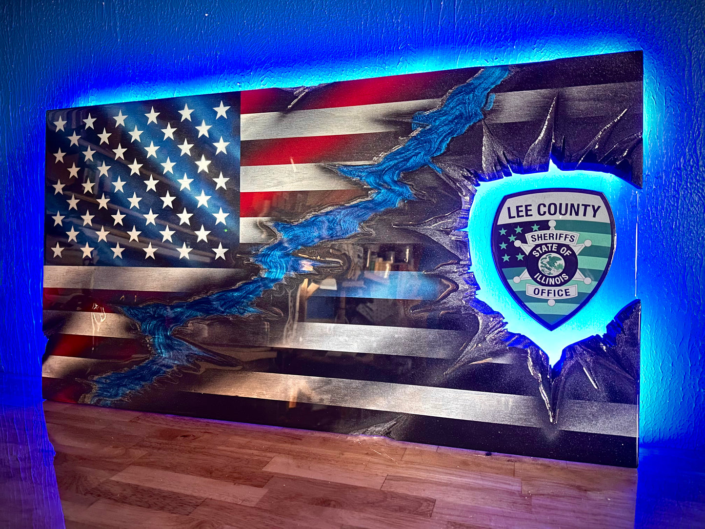 Darker Traditional / Midnight Thin Blue Line Split Patch Series